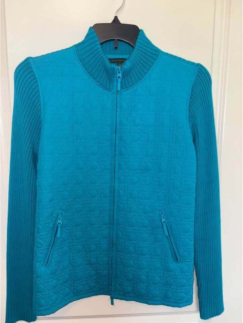 Harvé Benard Quilted Knit Zip-Up Jacket